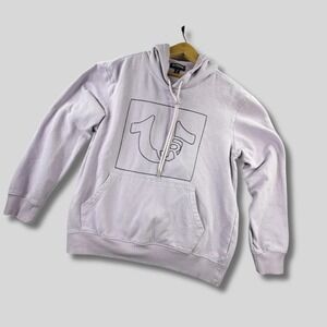 True Religion Hoodie Pullover‎ Purple Logo Sweatshirt Mens Large Y2K